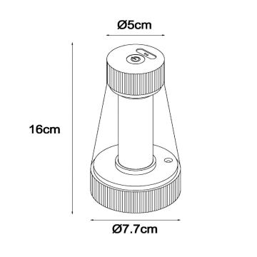 Lucide 45500/01/30 - LED Dimbaar aanraken buitenshuis lamp LORALI LED/1,2W/4V IP44 zwart