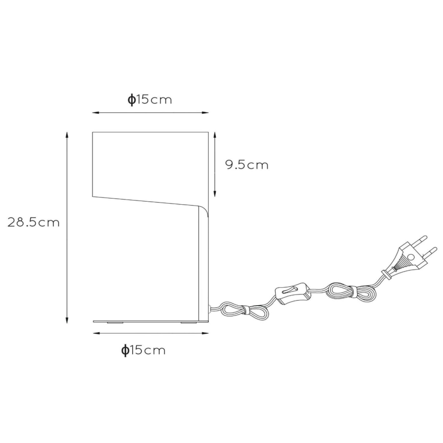 Lucide 45504/01/31 - Tafellamp KNULLE 1xE14/40W/230V wit