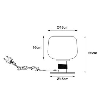 Lucide 45508/01/62 - Tafellamp ILONA 1xE27/40W/230V zwart/beige