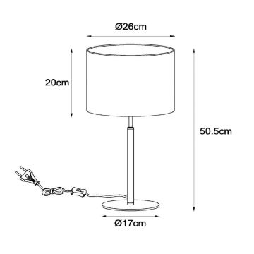 Lucide 45509/81/38 - Tafellamp MAYA 1xE27/40W/230V crème