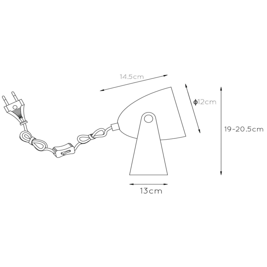 Lucide 45564/01/31 - Tafellamp CHAGO 1xE14/40W/230V wit