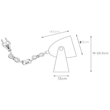 Lucide 45564/01/36 - Tafellamp CHAGO 1xE14/40W/230V grijs