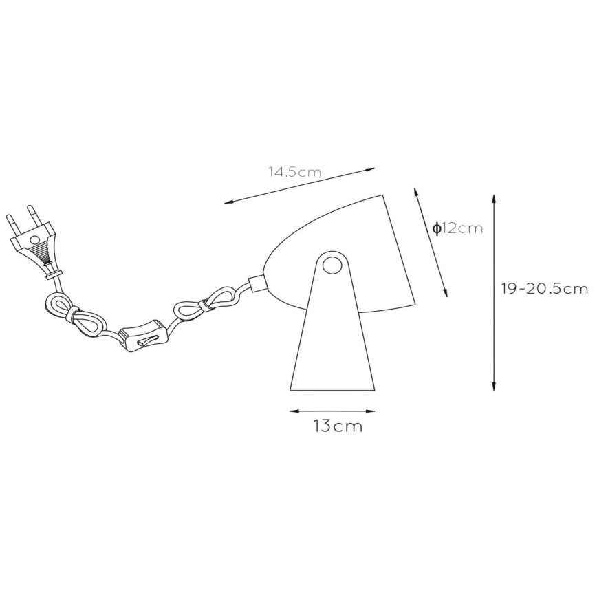 Lucide 45564/01/36 - Tafellamp CHAGO 1xE14/40W/230V grijs