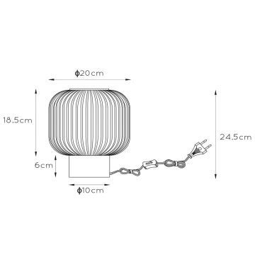 Lucide 45586/20/33 - Tafellamp MALOTO 1xE27/40W/230V groen/goud