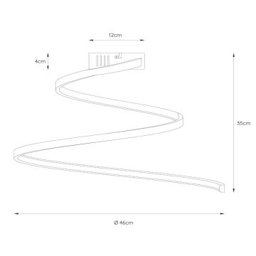 Lucide 46199/25/31 - Dimbare LED bevestigde hanglamp MAXENCE LED/24W/230V wit