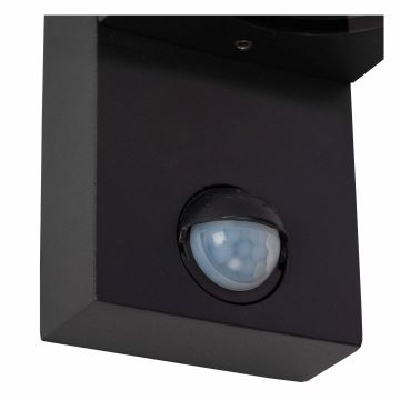 Lucide 69802/01/30 - Buitenlamp met sensor ZARO 1xGU10/7W/230V IP65 zwart