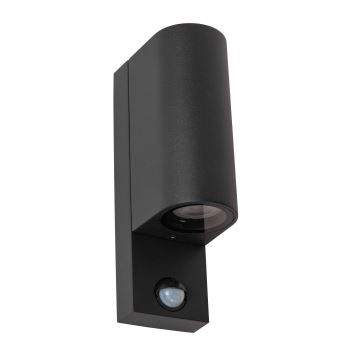 Lucide 69803/02/30 - Buitenlamp met sensor ZARO 2xGU10/7W/230V IP65 zwart