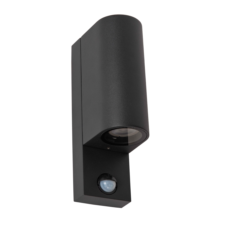 Lucide 69803/02/30 - Buitenlamp met sensor ZARO 2xGU10/7W/230V IP65 zwart