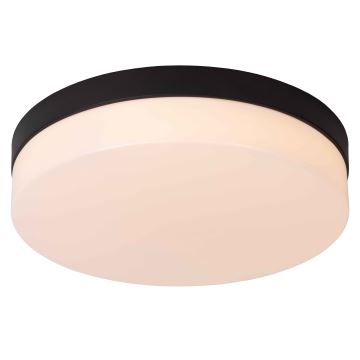 Lucide 79111/30/30 - LED Badkamer plafondlamp met sensor BISKIT LED/18W/230V diameter 28cm IP44 zwart