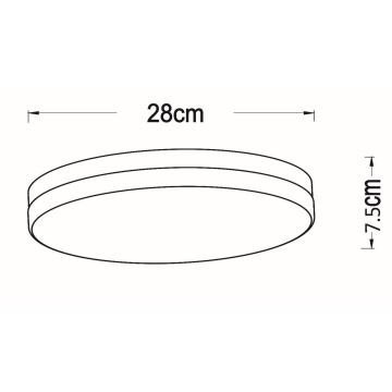 Lucide 79111/30/30 - LED Badkamer plafondlamp met sensor BISKIT LED/18W/230V diameter 28cm IP44 zwart