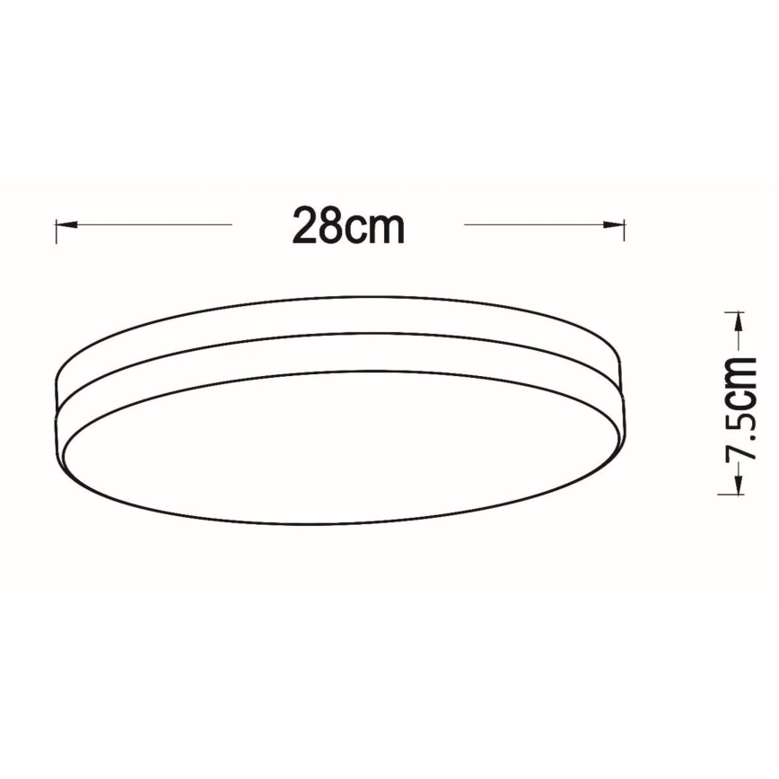 Lucide 79111/30/30 - LED Badkamer plafondlamp met sensor BISKIT LED/18W/230V diameter 28cm IP44 zwart