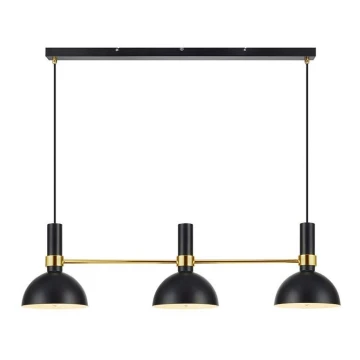 Markslöjd 106971 - Hanglamp aan koord LARRY 3xE27/60W/230V zwart/gouden