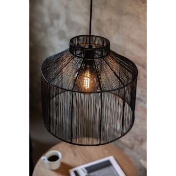 Markslöjd 108668 - Hanglamp aan een koord CAPANNA 1xE27/40W/230V zwart