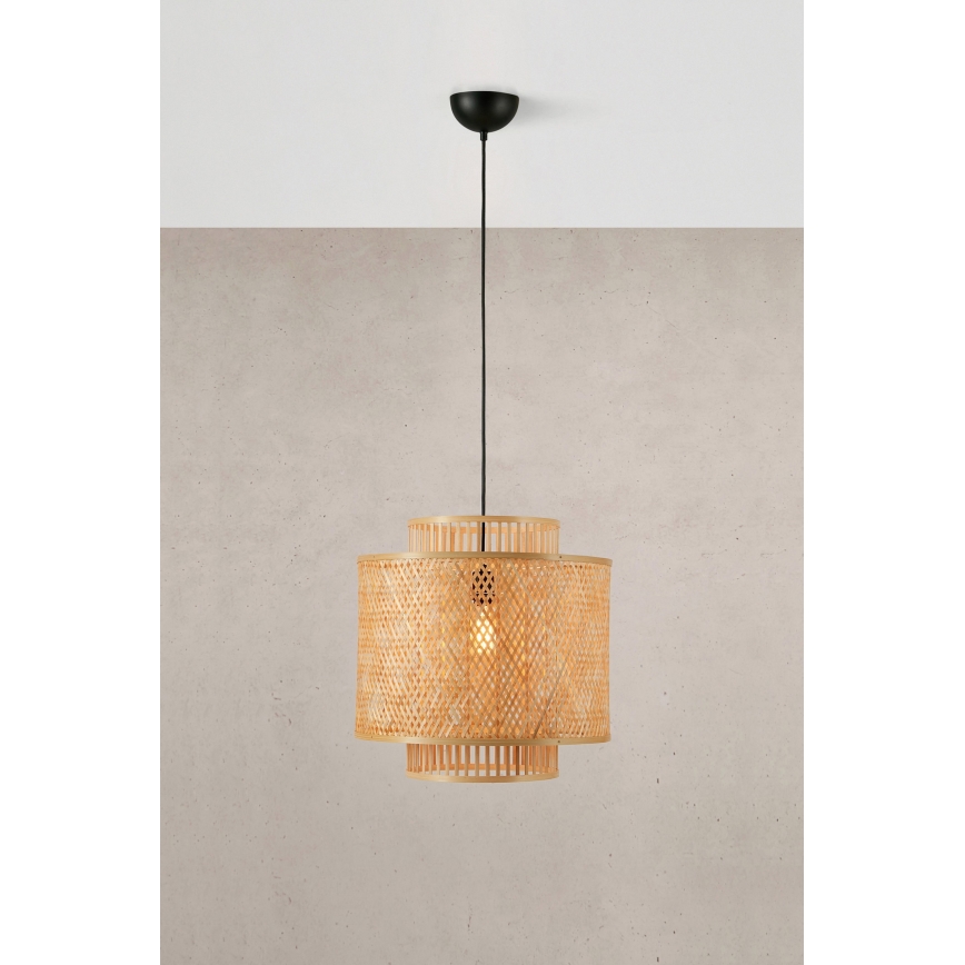 Markslöjd 108675 - Hanglamp aan een koord STRATI 1xE27/40W/230V beige/bamboe