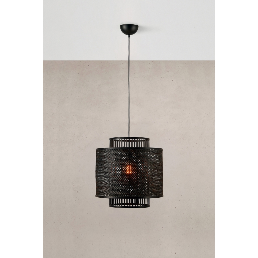 Markslöjd 108676 - Hanglamp aan een koord STRATI 1xE27/40W/230V zwart/bamboe