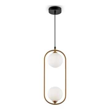 Maytoni MOD013PL-02BS - Hanglamp aan een koord RING 2xG9/25W/230V goud