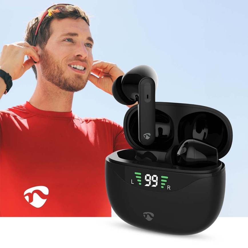 Wireless earphones met ANC zwart