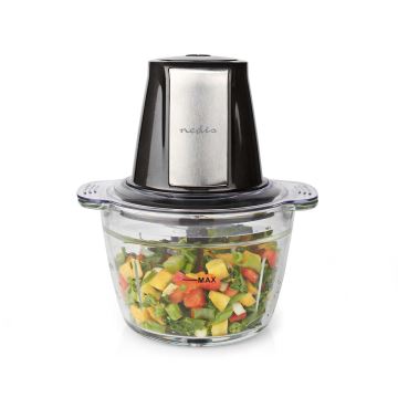 Nedis KAMC300CGY - Food chopper 500W/230V zwart/zilver