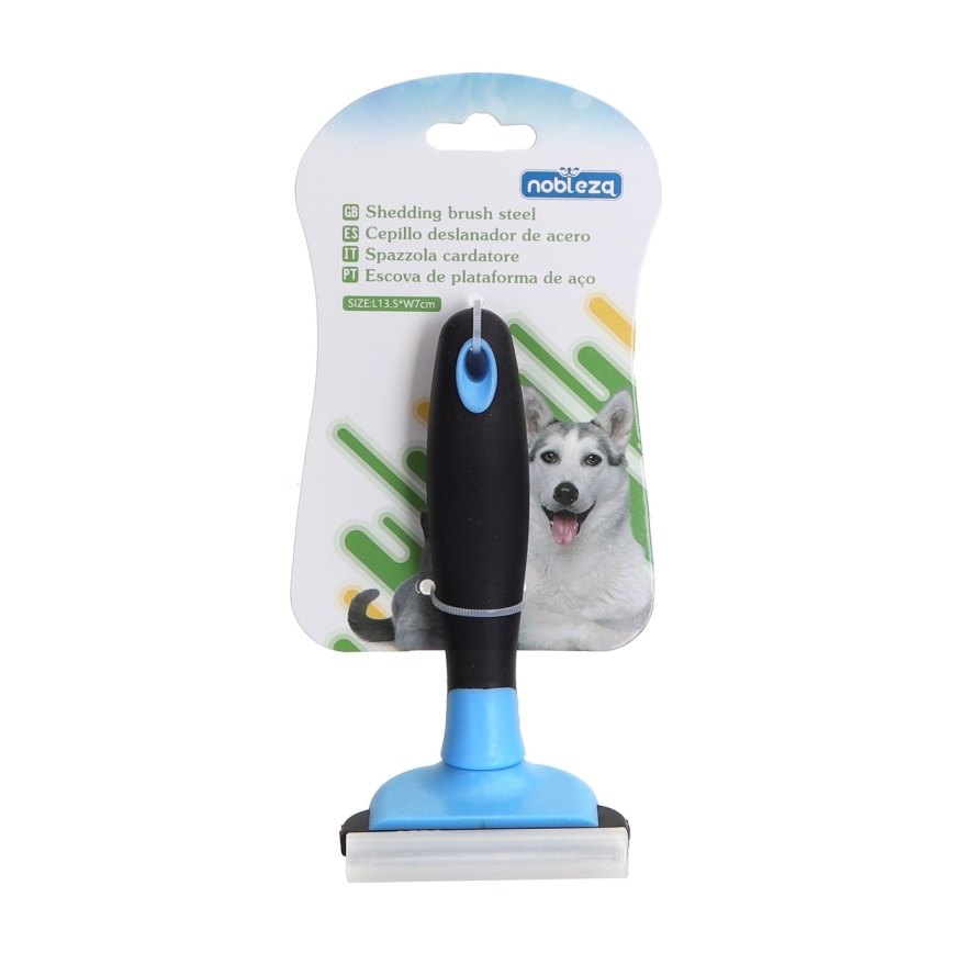 Nobleza - Borstel voor honden en katten blauw 7 cm