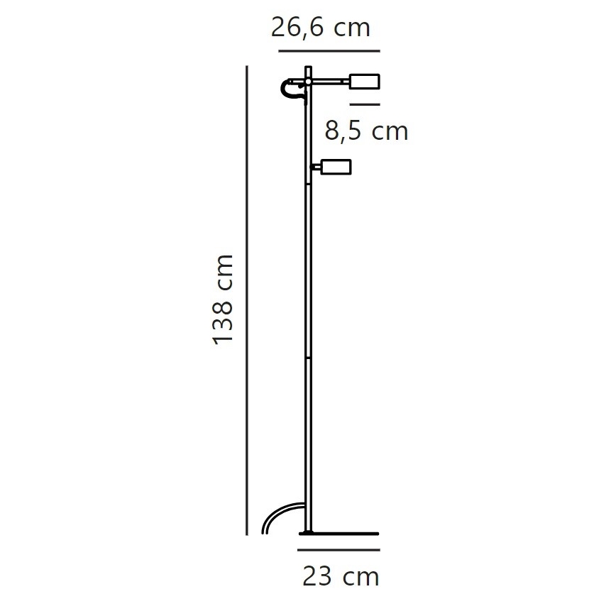 Nordlux - Dimbare LED Staande lamp CLYDE 2xLED/4W/230V