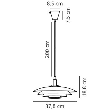 Nordlux - Hanglamp aan een koord BRETAGNE 1xG9/25W/230V wit