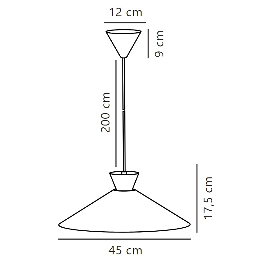 Nordlux - Hanglamp aan een koord DIAL 1xE27/40W/230V diameter 45 cm grijs