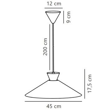 Nordlux - Hanglamp aan een koord DIAL 1xE27/40W/230V diameter 45 cm zwart