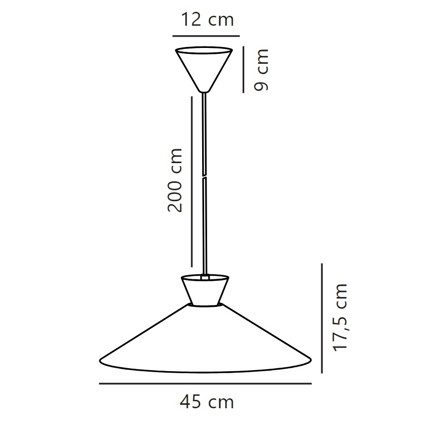 Nordlux - Hanglamp aan een koord DIAL 1xE27/40W/230V diameter 45 cm zwart