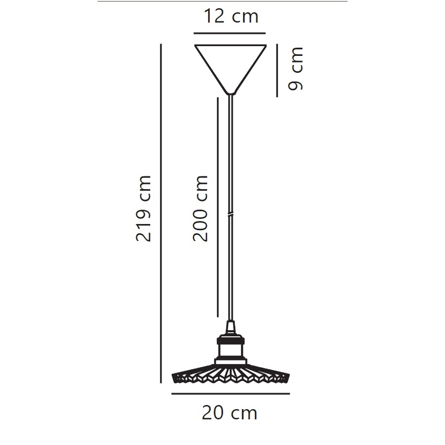 Nordlux - Hanglamp aan een koord TORINA 1xE27/40W/230V diameter 20 cm