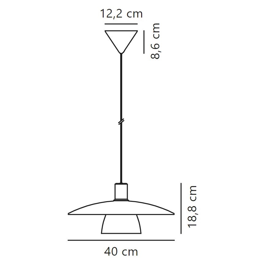 Nordlux - Hanglamp aan een koord VERONA 1xE27/40W/230V