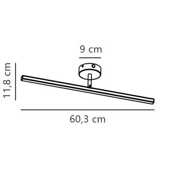 Nordlux - LED Badkamer spiegelverlichting IP LED/7,2W/230V IP44 60 cm mat chroom