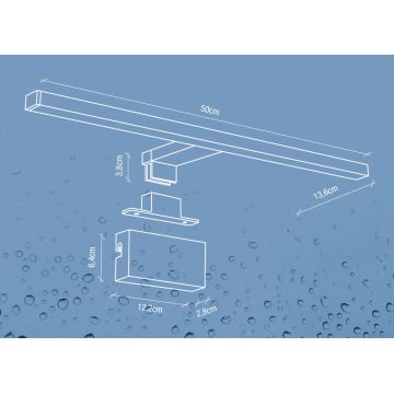 Nordlux - LED Badkamer spiegelverlichting MARLEE LED/8,9W/230V IP44 4000K 50 cm zwart