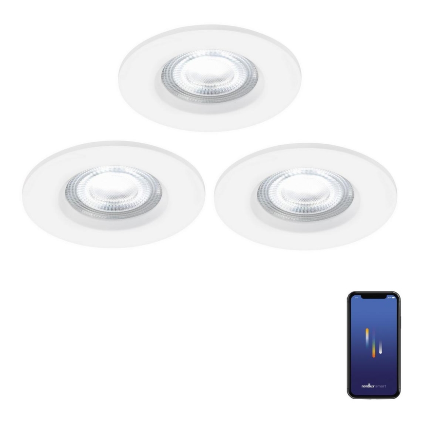 Nordlux - SET 3x LED RGB Dimbare en hangende badkamer verlichting DON SMART LED/4,7W/230V 2200-6500K IP65