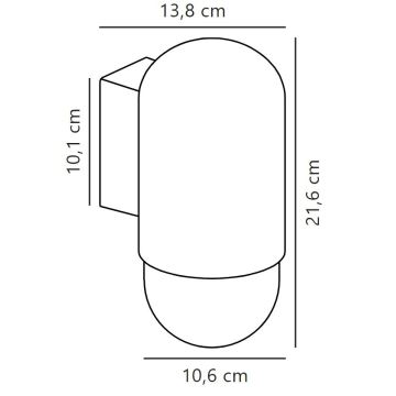 Nordlux - Wandlamp voor buiten HEKA 1xE27/60W/230V IP54 beige