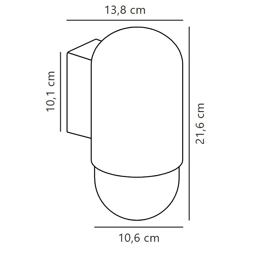 Nordlux - Wandlamp voor buiten HEKA 1xE27/60W/230V IP54 zwart