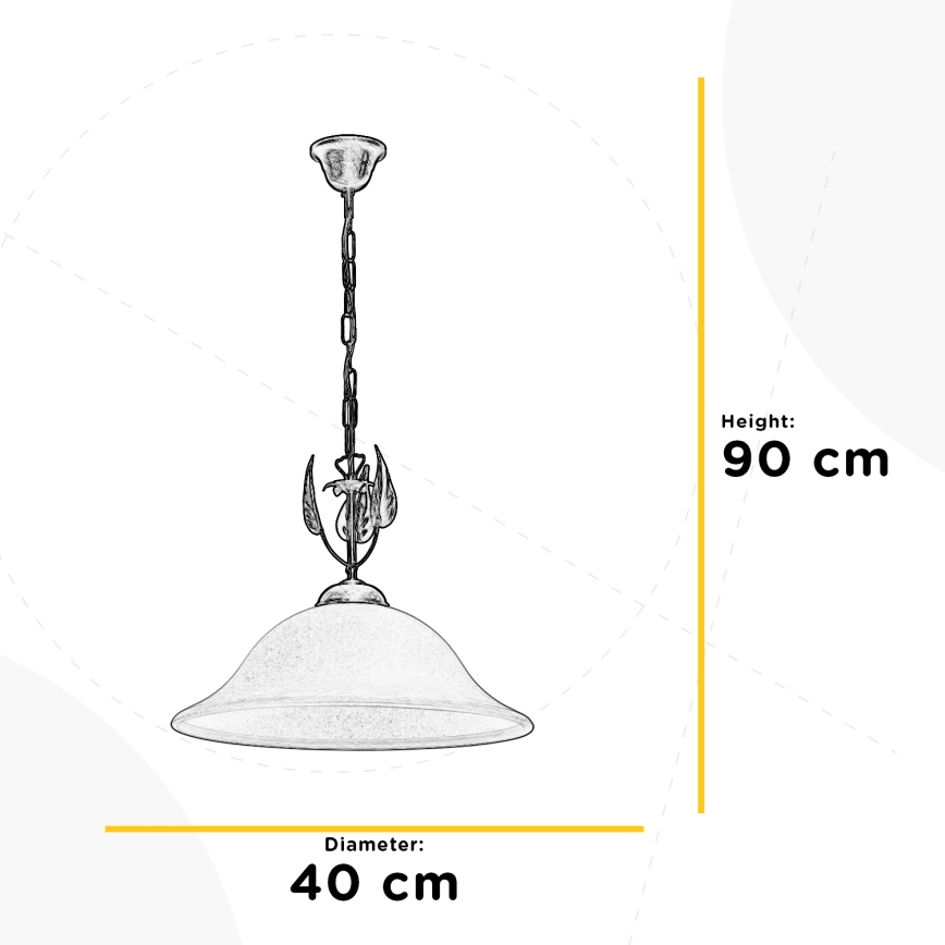 ONLI - Hanglamp aan een ketting MIRA 1xE27/22W/230V diameter 40 cm