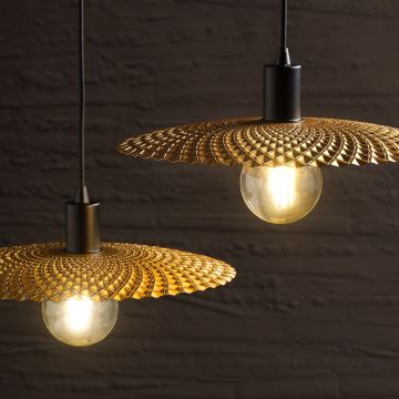 ONLI - Hanglamp aan een koord GOLDEN 1xE27/22W/230V goud/zwart