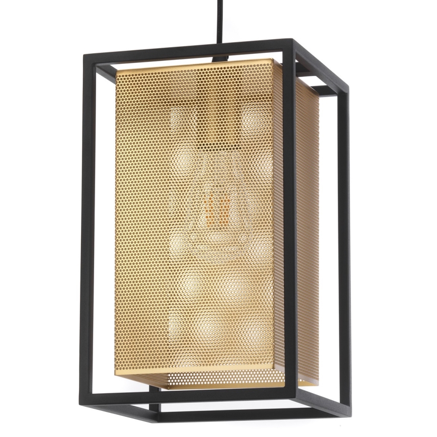 ONLI - Hanglamp aan een koord MALIK 1xE27/22W/230V goud/zwart