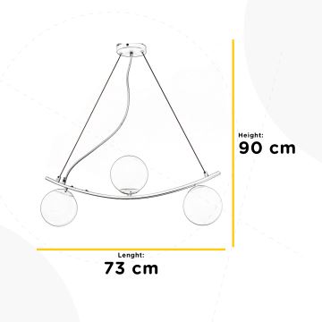 ONLI - Hanglamp aan een koord TRIO 3xE14/6W/230V wit