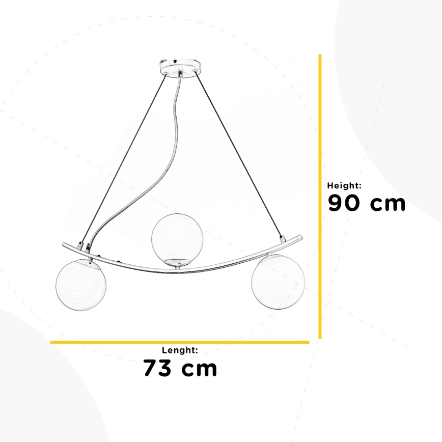 ONLI - Hanglamp aan een koord TRIO 3xE14/6W/230V wit