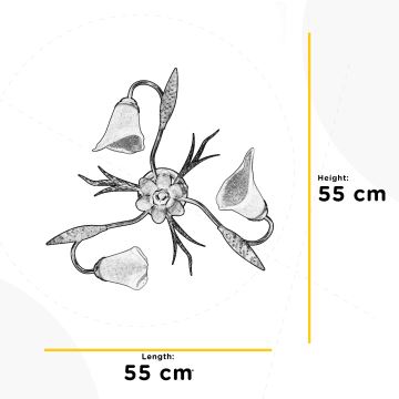 ONLI - Plafondlamp ALGA 3xE14/6W/230V brons