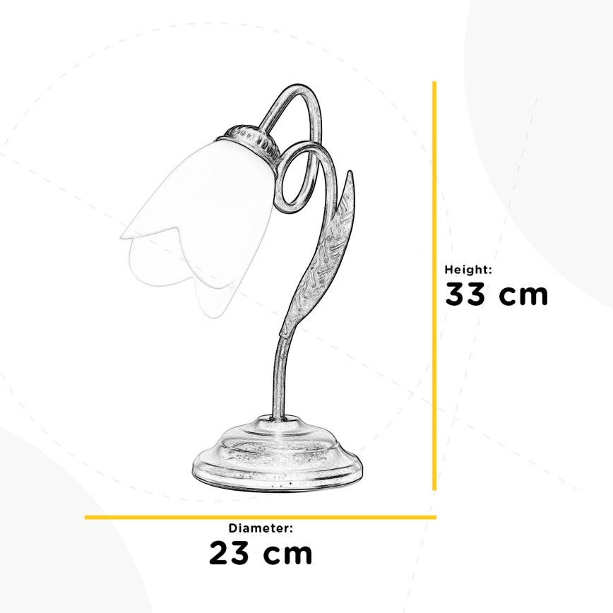 ONLI - Tafellamp DOPPIO GIRO 1xE14/6W/230V brons