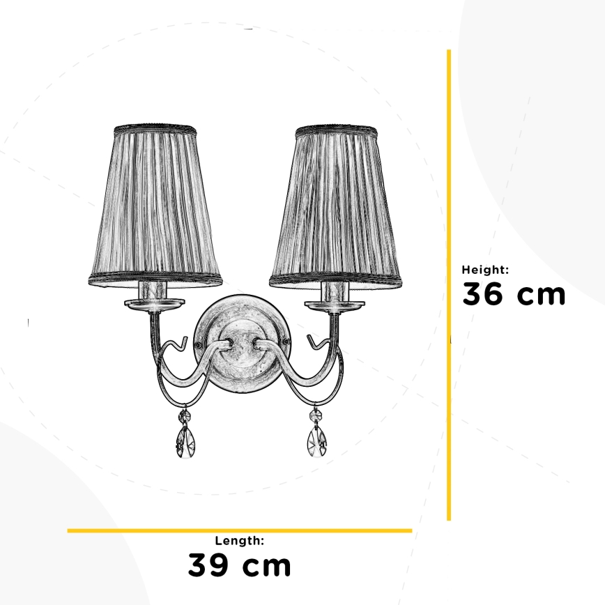 ONLI - Wandlamp DELIA 2xE14/6W/230V