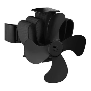 Oscillerende ventilator voor open haard 13x18 cm zwart
