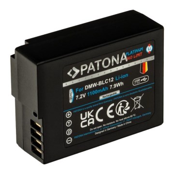 PATONA - Accu Panasonic DMW-BLC12 1100mAh Li-Ion Platinum USB-C opladen