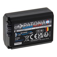 PATONA - Accu Sony NP-FW50 1030mAh Li-Ion Platinum USB-C opladen