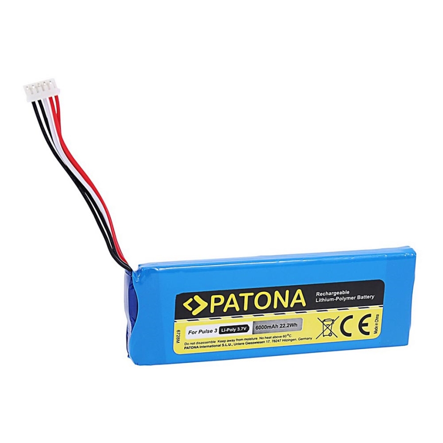 PATONA - Batterij JBL Pulse 3 6000mAh 3,7V Li-Pol