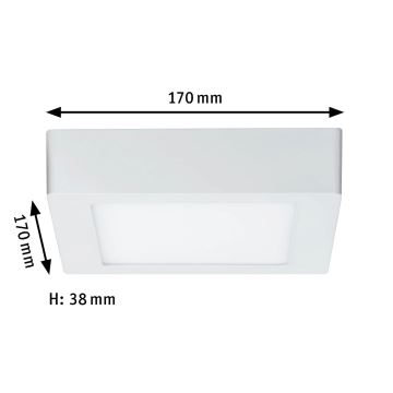 Paulmann 70644 - LED/11W Plafondlamp LUNAR 230V 17x17 cm wit