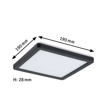 Paulmann 71014 - LED/11,2W Bevestigd lichtpaneel ATRIA 230V 4000K 19x19 cm zwart