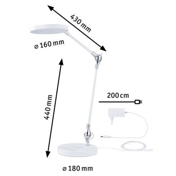 Paulmann 78011 - LED/11W Dimbare touch tafellamp NUMIS 230V 2700/4000/6500K wit